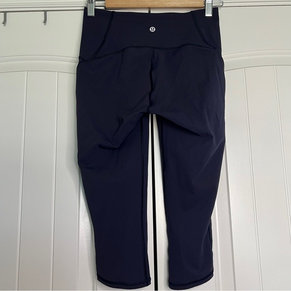Lululemon Lean In Crop (17") Flawed Midnight Navy Size 6 - Picture 3 of 13